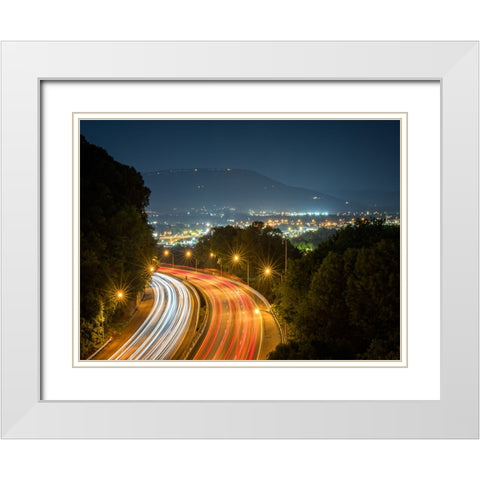 Traffic To Lookout White Modern Wood Framed Art Print with Double Matting by Lee, Rachel