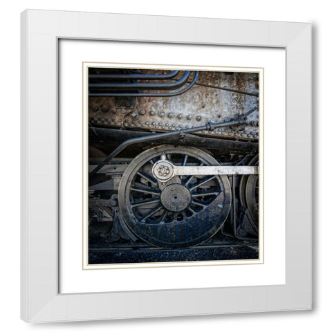 Train Detail 10 White Modern Wood Framed Art Print with Double Matting by Lee, Rachel