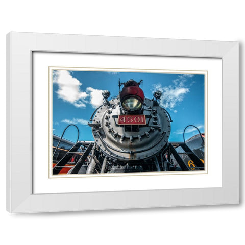 Train Detail 3 White Modern Wood Framed Art Print with Double Matting by Lee, Rachel