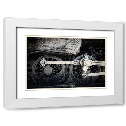 Train Detail 5 White Modern Wood Framed Art Print with Double Matting by Lee, Rachel