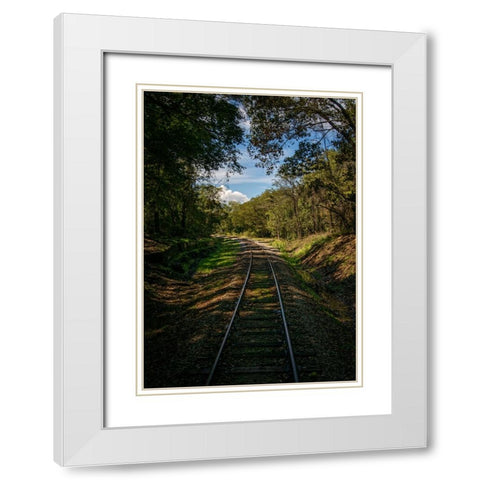 Train Track 3 White Modern Wood Framed Art Print with Double Matting by Lee, Rachel