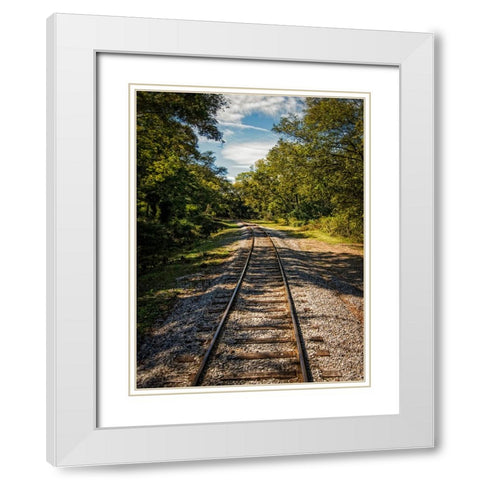 Train Track 8 White Modern Wood Framed Art Print with Double Matting by Lee, Rachel