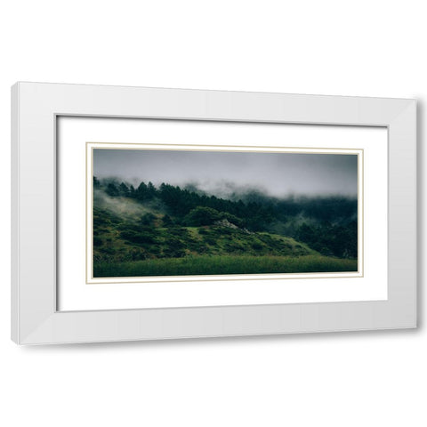 Trees 44 White Modern Wood Framed Art Print with Double Matting by Lee, Rachel