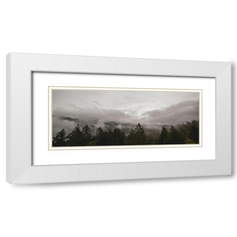Trees 46 White Modern Wood Framed Art Print with Double Matting by Lee, Rachel