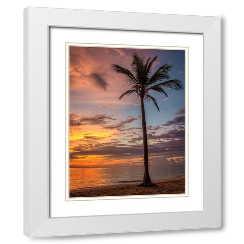 Trees and Water 13 White Modern Wood Framed Art Print with Double Matting by Lee, Rachel