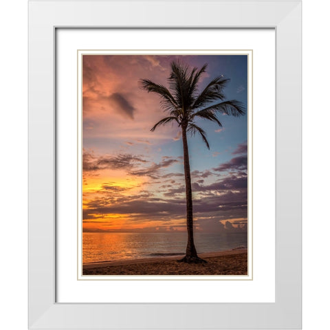 Trees and Water 13 White Modern Wood Framed Art Print with Double Matting by Lee, Rachel