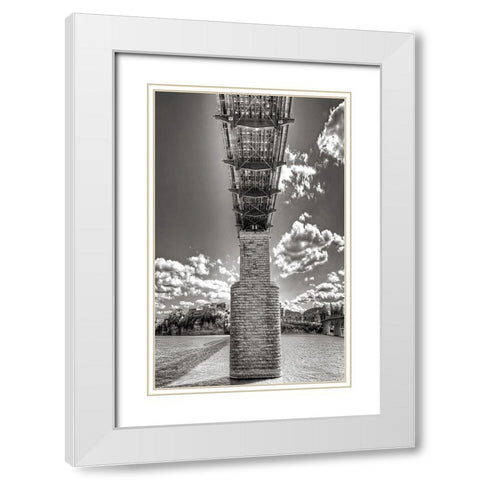 Under Walnut BW Glamour Glow White Modern Wood Framed Art Print with Double Matting by Lee, Rachel