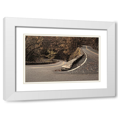 W Road 1 White Modern Wood Framed Art Print with Double Matting by Lee, Rachel