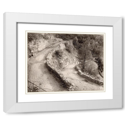 W Road 1900 White Modern Wood Framed Art Print with Double Matting by Lee, Rachel