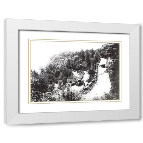 W Road 1920 White Modern Wood Framed Art Print with Double Matting by Lee, Rachel