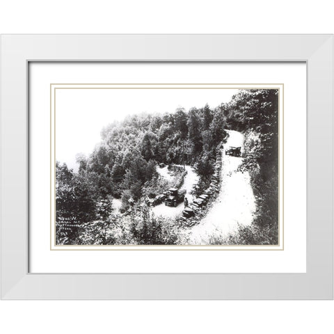 W Road 1920 White Modern Wood Framed Art Print with Double Matting by Lee, Rachel