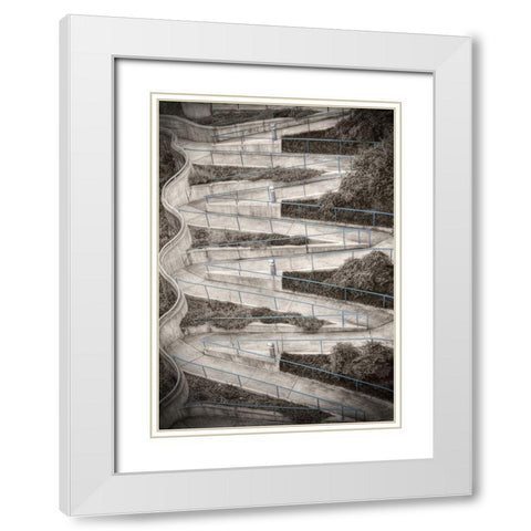 Walk My Way Natural White Modern Wood Framed Art Print with Double Matting by Lee, Rachel