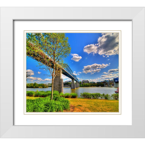 Walnut Bridge From Coolidge Horizontal White Modern Wood Framed Art Print with Double Matting by Lee, Rachel