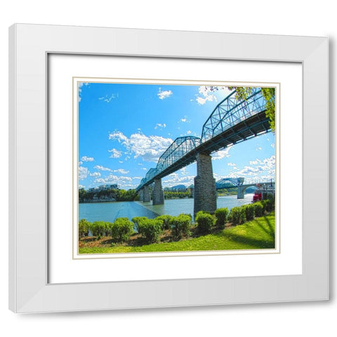 Walnut Left White Modern Wood Framed Art Print with Double Matting by Lee, Rachel