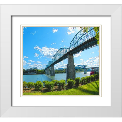 Walnut Left White Modern Wood Framed Art Print with Double Matting by Lee, Rachel