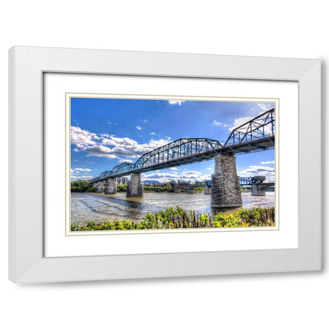 Walnut Left 2 HDR White Modern Wood Framed Art Print with Double Matting by Lee, Rachel