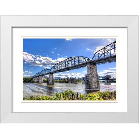 Walnut Left 2 HDR White Modern Wood Framed Art Print with Double Matting by Lee, Rachel