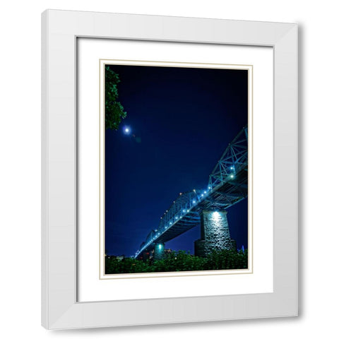Walnut Moonstruck White Modern Wood Framed Art Print with Double Matting by Lee, Rachel