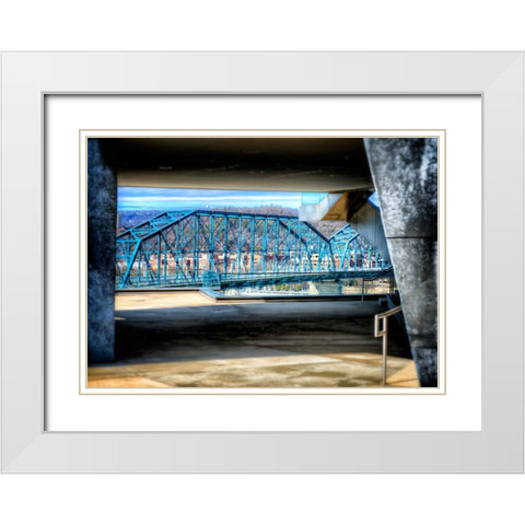Walnut Through Hunter White Modern Wood Framed Art Print with Double Matting by Lee, Rachel
