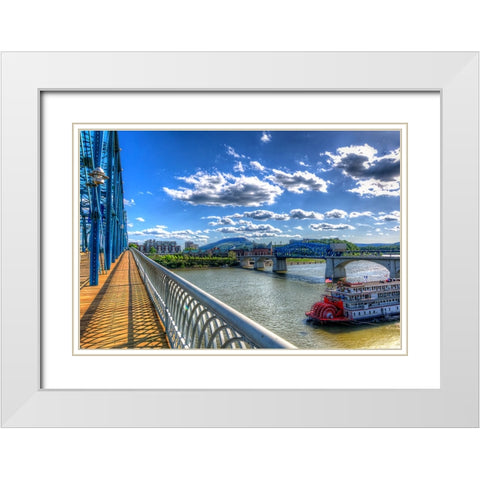 Walnut To Lookout White Modern Wood Framed Art Print with Double Matting by Lee, Rachel