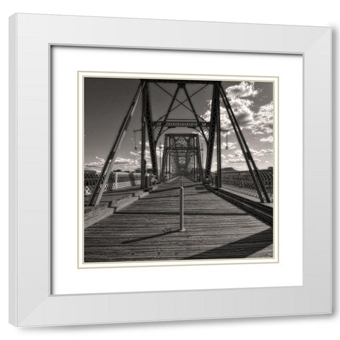Walnut Walk Glamour BW White Modern Wood Framed Art Print with Double Matting by Lee, Rachel