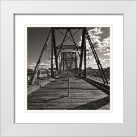 Walnut Walk Glamour BW White Modern Wood Framed Art Print with Double Matting by Lee, Rachel