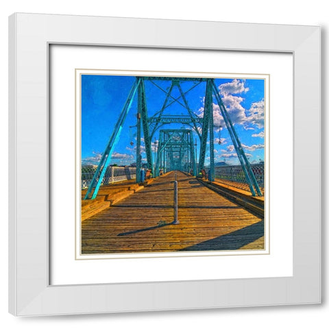 Walnut Walk Oil Painting White Modern Wood Framed Art Print with Double Matting by Lee, Rachel