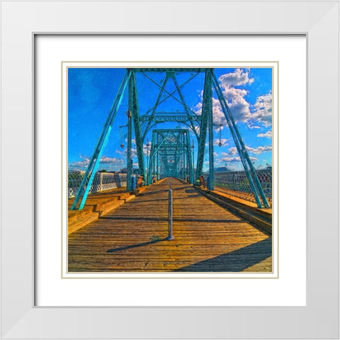 Walnut Walk Oil Painting White Modern Wood Framed Art Print with Double Matting by Lee, Rachel