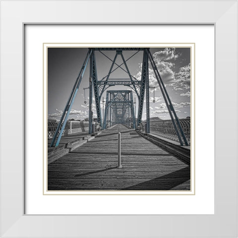 Walnut Walk Vintage White Modern Wood Framed Art Print with Double Matting by Lee, Rachel