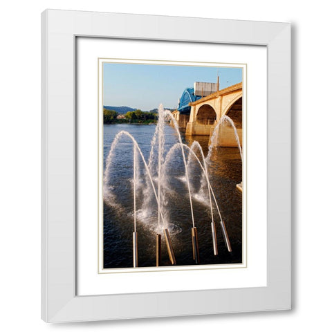 Water Cannons White Modern Wood Framed Art Print with Double Matting by Lee, Rachel