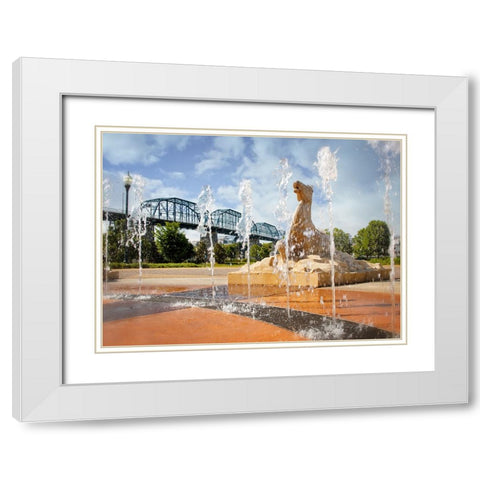 Water For Horses White Modern Wood Framed Art Print with Double Matting by Lee, Rachel