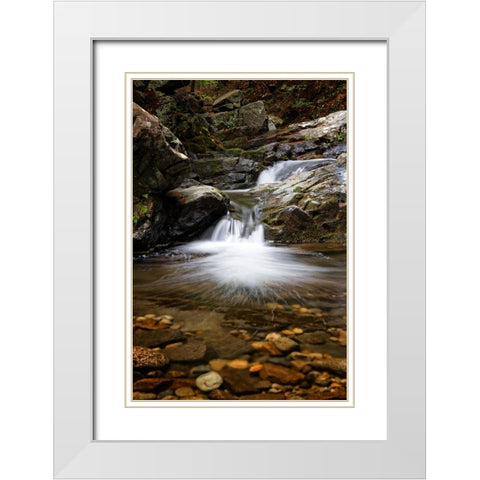 Waterfall 11 White Modern Wood Framed Art Print with Double Matting by Lee, Rachel