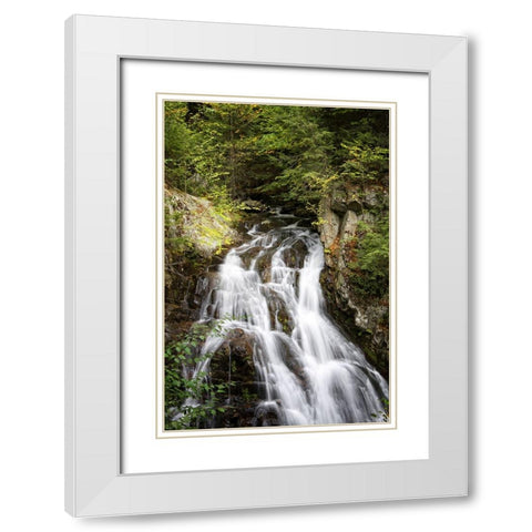 Waterfall 12 White Modern Wood Framed Art Print with Double Matting by Lee, Rachel