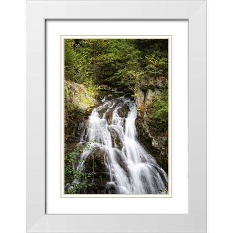 Waterfall 12 White Modern Wood Framed Art Print with Double Matting by Lee, Rachel