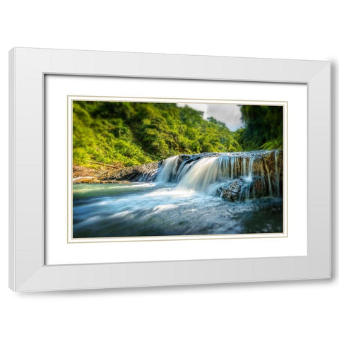 Waterfall 18 White Modern Wood Framed Art Print with Double Matting by Lee, Rachel