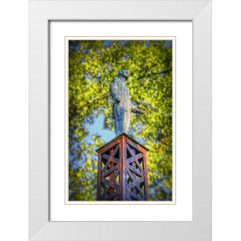 Welcome Guardian White Modern Wood Framed Art Print with Double Matting by Lee, Rachel
