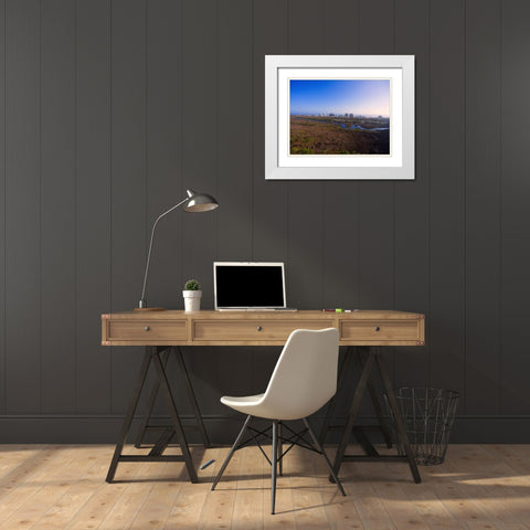 Beach Condo White Modern Wood Framed Art Print with Double Matting by Malone, Will