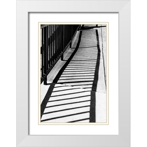 Shadows White Modern Wood Framed Art Print with Double Matting by Malone, Will