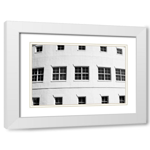 The Grid White Modern Wood Framed Art Print with Double Matting by Malone, Will