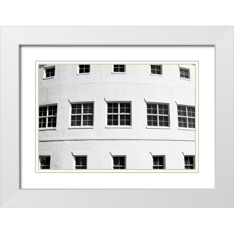 The Grid White Modern Wood Framed Art Print with Double Matting by Malone, Will