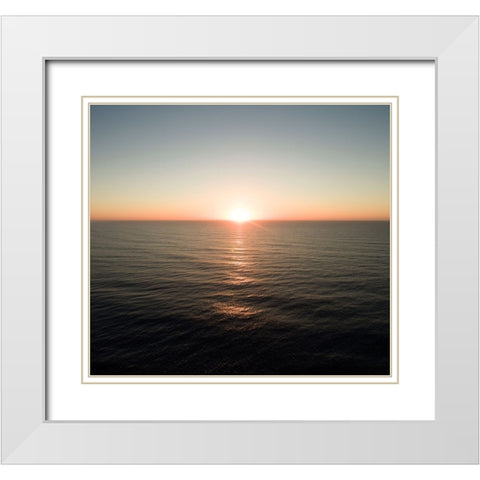 Morning Waves 2 White Modern Wood Framed Art Print with Double Matting by Malone, Will