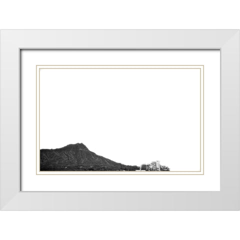 Diamondhead White Modern Wood Framed Art Print with Double Matting by Malone, Will