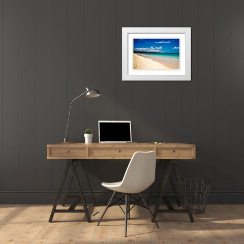 Kailua White Modern Wood Framed Art Print with Double Matting by Malone, Will