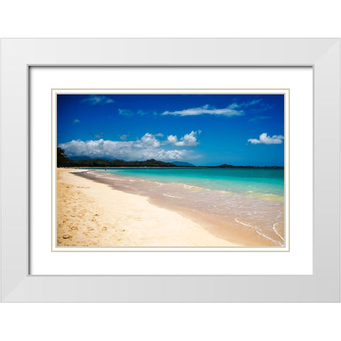 Kailua White Modern Wood Framed Art Print with Double Matting by Malone, Will