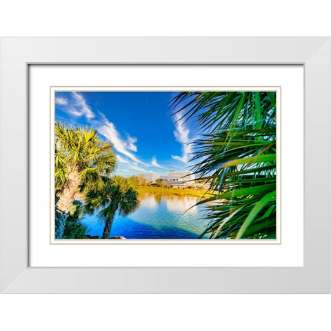Cascades 2 White Modern Wood Framed Art Print with Double Matting by Malone, Will