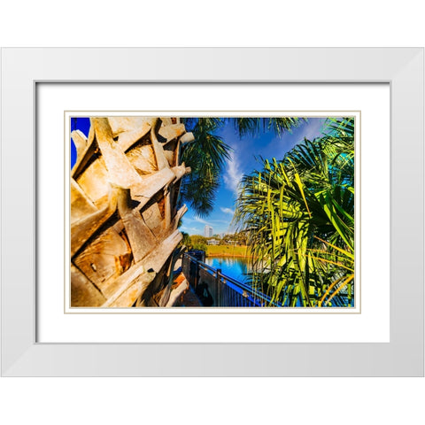 Cascades 3 White Modern Wood Framed Art Print with Double Matting by Malone, Will