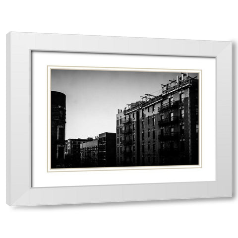 Harlem Morning  White Modern Wood Framed Art Print with Double Matting by Malone, Will