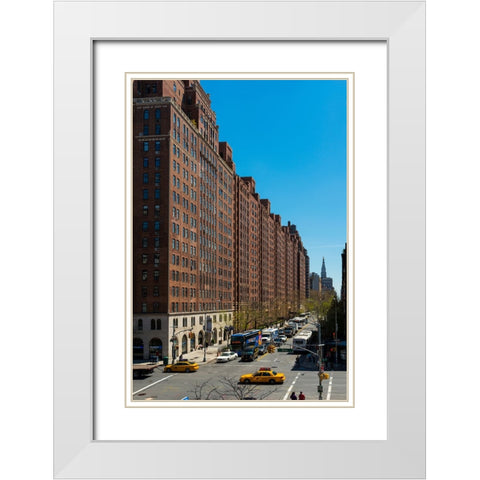 Highline White Modern Wood Framed Art Print with Double Matting by Malone, Will