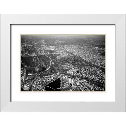 Just Look Down  White Modern Wood Framed Art Print with Double Matting by Malone, Will