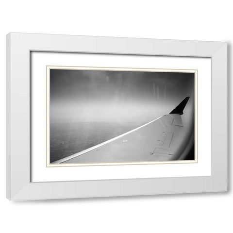 Wing White Modern Wood Framed Art Print with Double Matting by Malone, Will